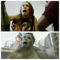 A few yrs ago my dad took this iconic picture of me getting a shot in th grade and photoshopped me as the Hulk  Thought Id share in honor of Endgame tonight So excited
