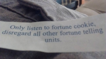 A fortune cookie I got once