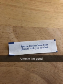 A fortune my brother found in his fortune cookie