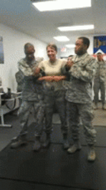 A friend of mine had to get tased in the air force You could say she had her hands full