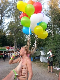 A friend of mine posted this from a Swedish festival Also note the tattoo