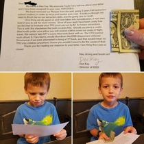 A friends son got  from the tooth fairy a couple days ago He wrote her a letter asking to upgrade his  to  This was the tooth fairys response