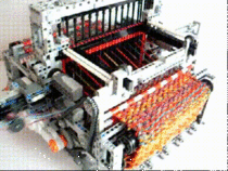A functional loom made of Lego