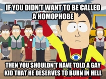A girl in my class told the school principal about a twitter post calling her homophobic
