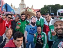 A group of Mexican fans came to Russia with a cardboard photo of the friend whose wife didnt let him go 