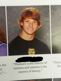 A guys senior quote at my high school