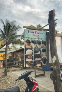 A hairsaloon in Myanmar
