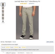 A helpful Zappos review for some pants I was looking at