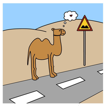 A hump in the road - a comic my girlfriend drew