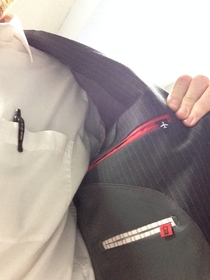 A jacket with convenient pockets to tuck away your cellphone and aircraft