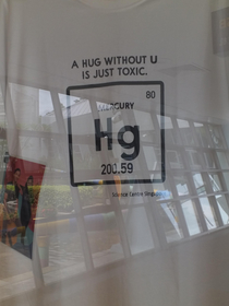 A little chemistry joke  Sorry for the reflection 