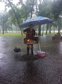 A little flood cant stop our soccer banquet
