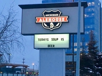 A local alehouses sign