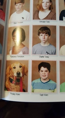 A local Jr high kid has a service dog that goes to school with him every day at good hope middle school in west Monroe louisiana
