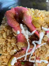 A local news station had this picture on their Facebook page One of their people tried to make a rice crispy treat dessert with peeps on top The comments went exactly where your mind did I should have grabbed a pic of the whole thing as I cannot find it a
