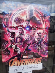 A local theatre didnt get their endgame poster so they improvised