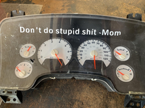 A loving reminder from Mom when driving