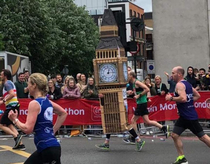 A man ran the London Marathon dressed as Big Ben
