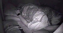 A man said he couldnt breathe when sleeping so he installed a camera to see why