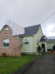 A member of our crack team of roofers hard at work