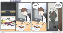 A merit reward from business cat