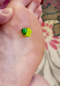 A mom for  years and I am a parent officially today I stepped on my first Lego