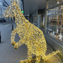 A Norwegian town ordered horse-shaped christmas decor and got this