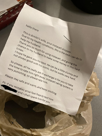 A note from my instacart shoppers wife