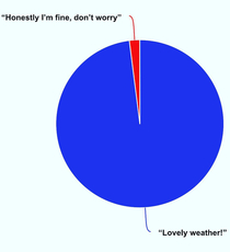 A pie chart of British conversation