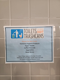 A real sign in an office bathroom Where adults work