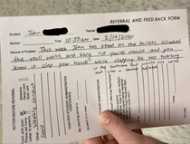 A referral my GF had to write up last year