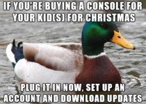 A reminder for those buying a console as Christmas gift