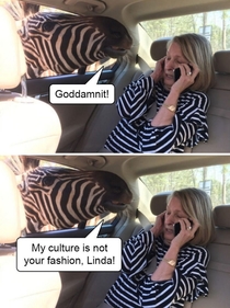 A scared woman