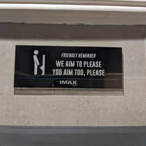 A sign at our local cinemas bathroom