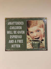 A sign in a doctors office
