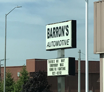 A sign in Auburn IN