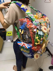 A snack backpack