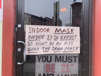 A store in Maryland really needed people to wear their masks