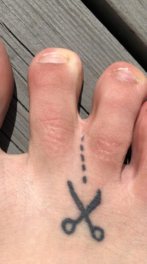 a tattoo i got for my merged toes