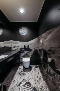 A washroom in the moon