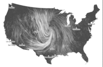 A wind map of the US right now