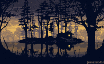A year ago I drew this pixel art animation and called it Solitude I think it is relevant to the isolation situation we are living these days