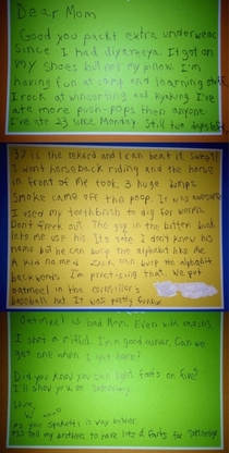 A  year olds letter from camp