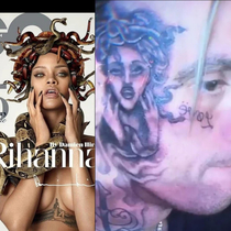 Aaron Carters new Rihanna face tattoo