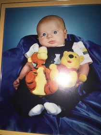 About  years ago I put googly eyes on a picture of my brother as a baby Theyre still there to this day