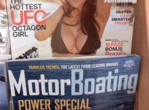 Accidental magazine placement or a - clerk with a sense of humor