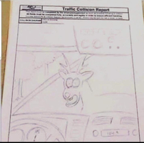 Accurate sketch of accident for insurance company