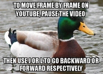 Actual Advice Mallard easy navigation of videos on youtube