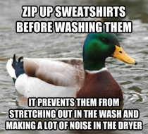 Actual Advice Mallard on doing laundry