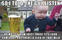 Actual drunk baby talk